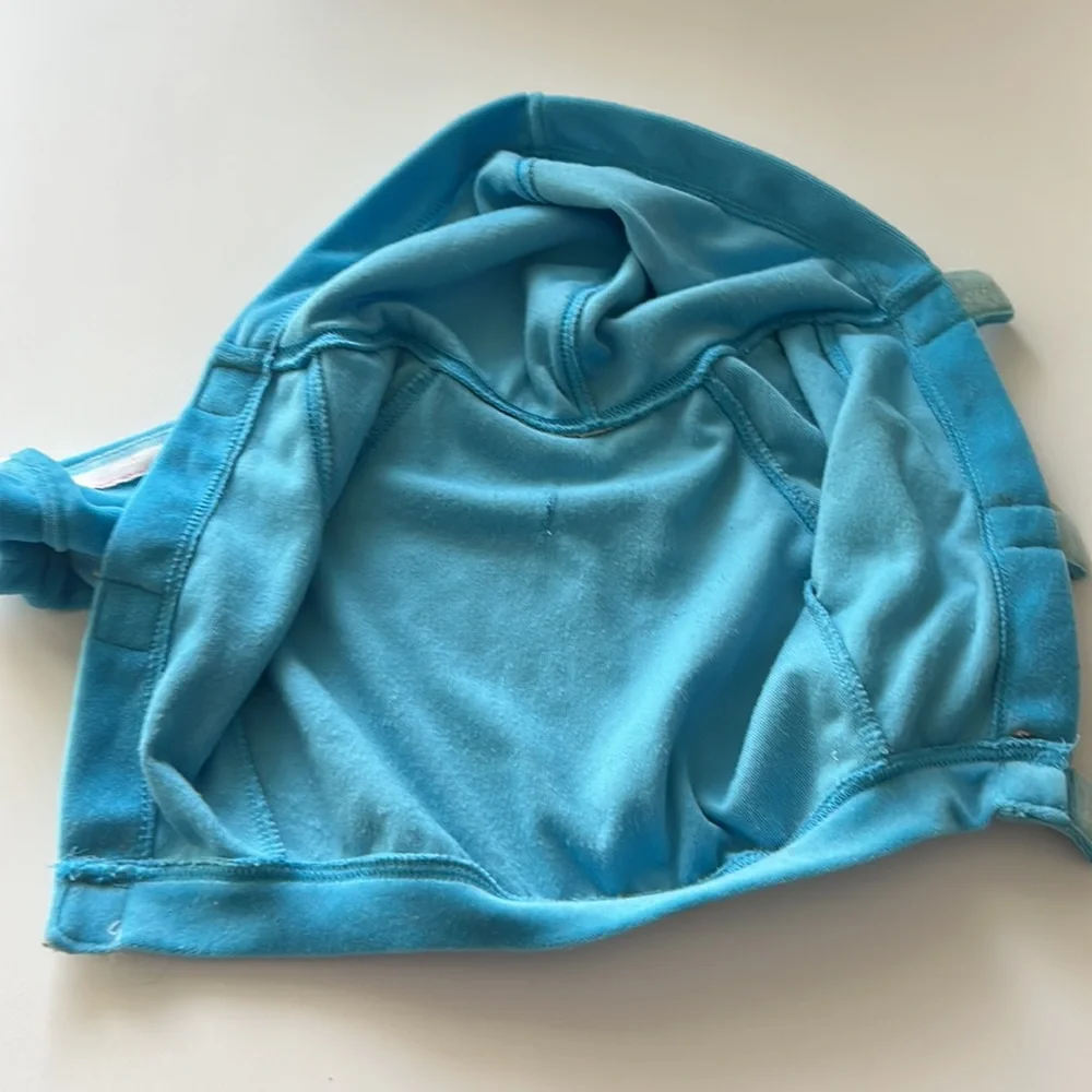 Dog Retro Jacket Turquoise Hooded